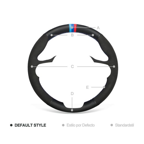 DIY Custom Super Soft Black Suede Steering Wheel Cover For BMW G20 F44 G22 G23 - Picture 7 of 9