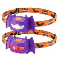 EverBrite Halloween Bat Headlamps Halloween Gifts 3 Modes 2 Pack Plastic