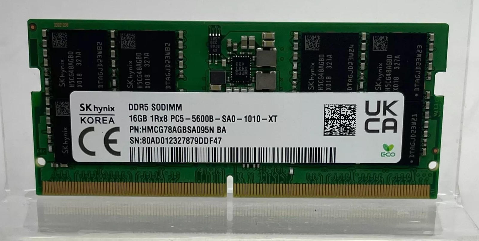 1 pièces RAM 16GB 16G 1RX8 DDR5 5600B mémoire pour ordinateur portable HMCG78AGBSA092N