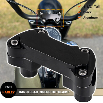 1 1/2'' Tall Handlebar Riser Top Clamp For Harley Softail Slim FLS Standard FXST
