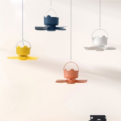 Ceiling Fan with Hook Optional Timing Canopy Fan 3-Speed Hanging Fan for Study