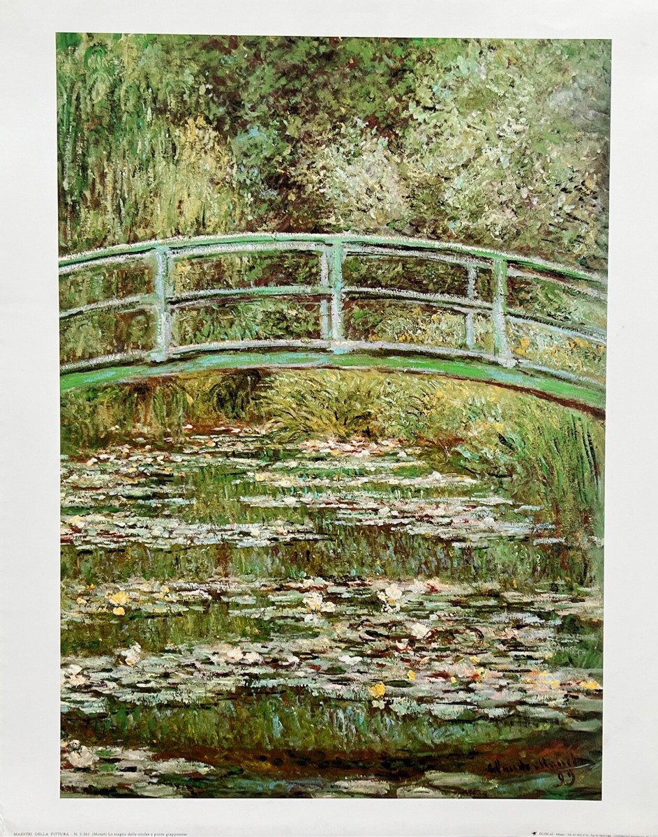 Claude Monet JAPANESE GARDENS Facsimile Signed Lithograph Art 20