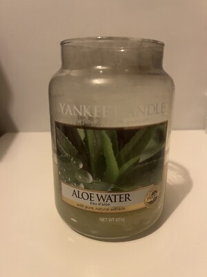 1/3 left- Used Yankee Candle Aloe Water large scented fragranced Retired  scent | eBay UK