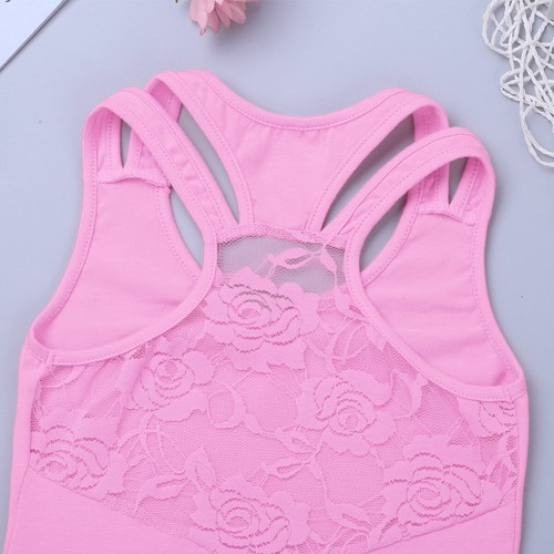 Kids Girls Rompers Shiny Leotard Sport Jumpsuit Gym Unitard Skating Bodysuit - Picture 56 of 57