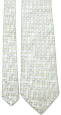City of London Silk Mens Necktie Blue Squares Made In USA