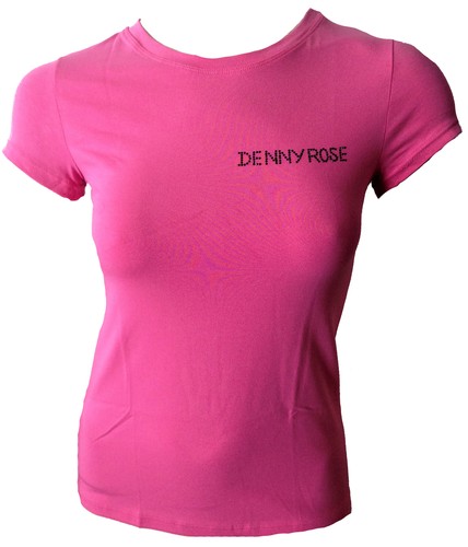 T-Shirt short Sleeve Shirt DENNY ROSE Crew-Neck Logo Woman Pink Woman Short  | eBay