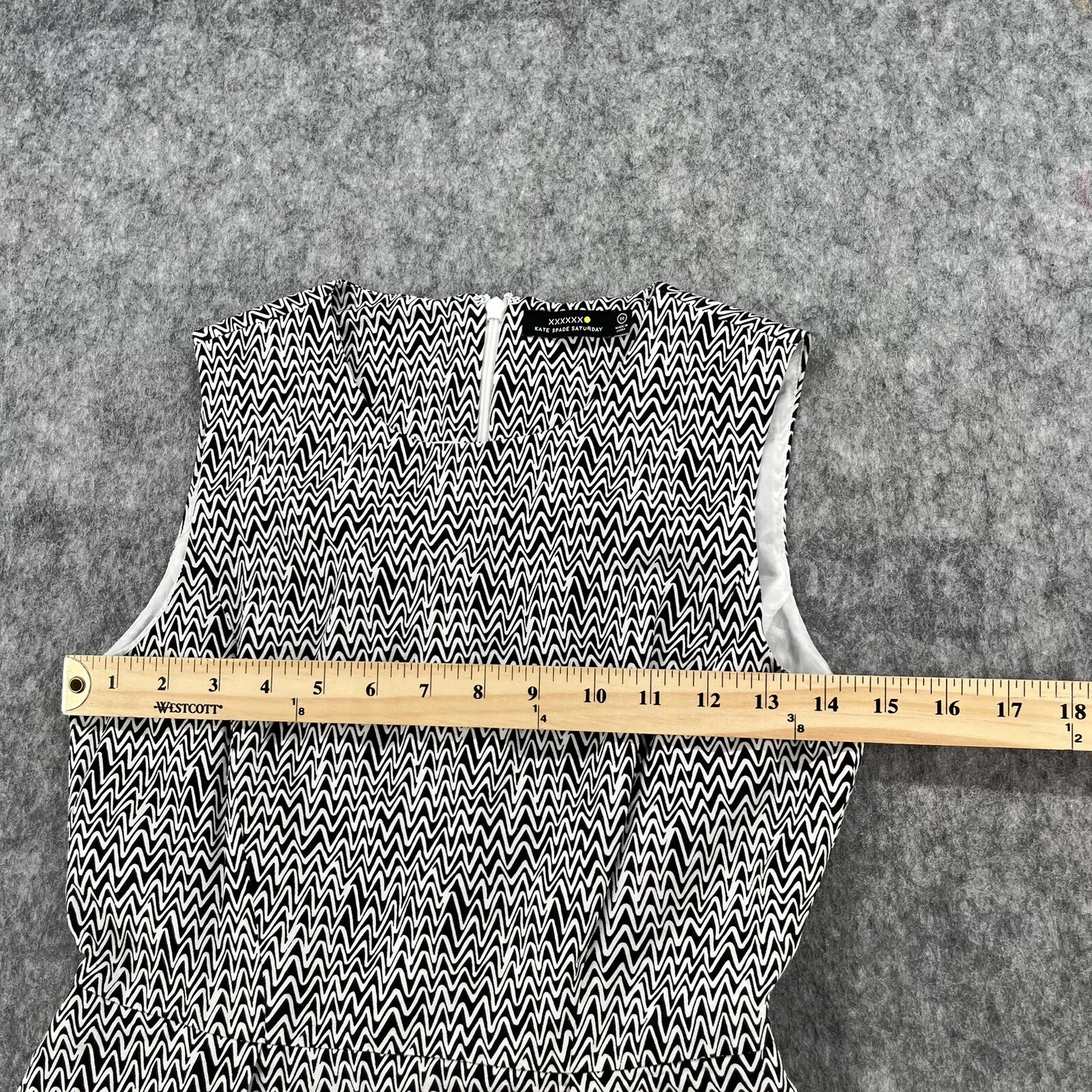 Abito da donna Kate Spade Saturday nero bianco lascia perdere taglia 00