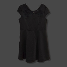 TRIBAL FEMME Women's Size 12 LITTLE BLACK DRESS w Embellished Neckline