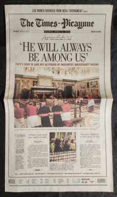 2005 Los Angeles The Times-Picayune Pope John Paul II Death Dies Newspaper