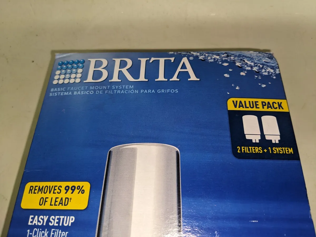 BRITA On Tap FAUCET MOUNT WATER FILTRATION SYSTEM CHROME 2-FILTERS (FAST  SHIP!!)
