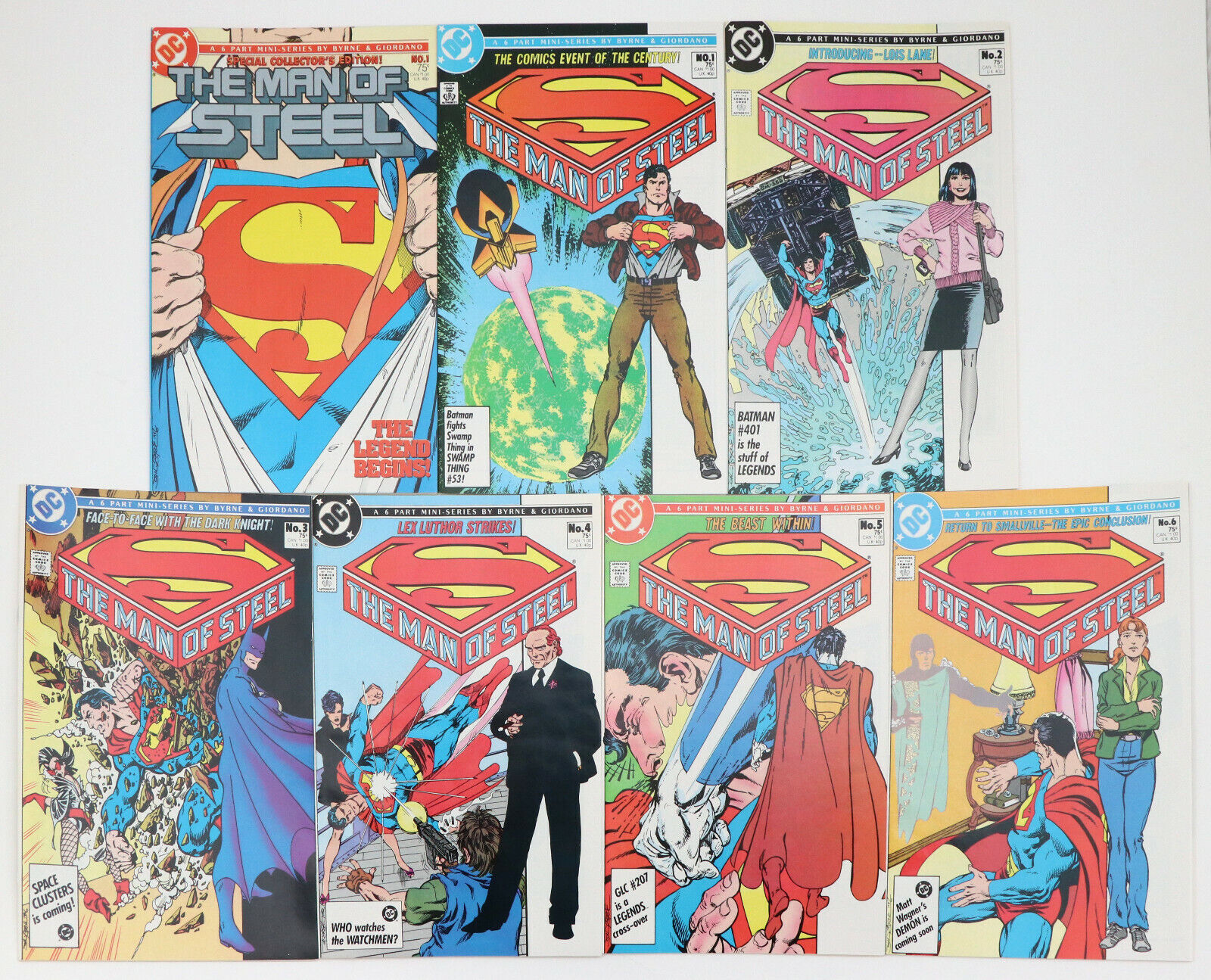 Superman Man of Steel #1-6 Complete Set (1986) John Byrne DC