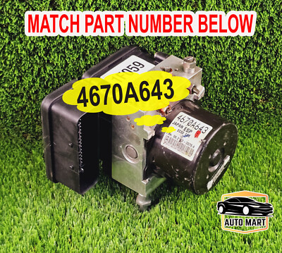 2012 2013 MITSUBISHI OUTLANDER SPORT ABS Anti LOCK brake Pump