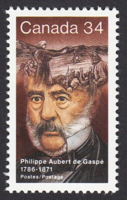 HISTORY = PHILIPPE AUBERT DE GASPE = Canada 1986 #1090 MNH