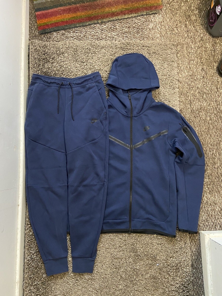 men's nike tech fleece tracksuit blue