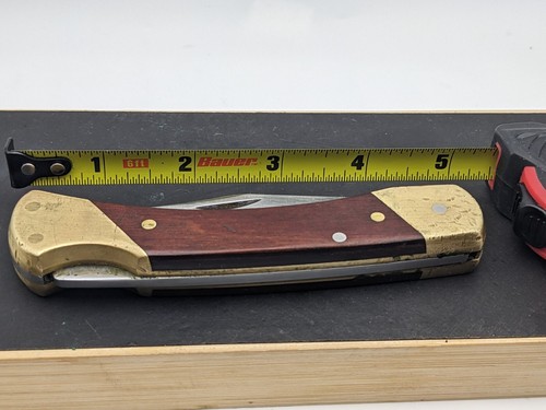 Vintage Schrade + LB7 Uncle Henry Folding Lockback Knife w Sheath - Picture 8 of 8