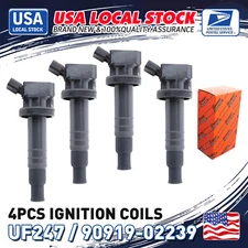 4X For 2000-08 Toyota Corolla Celica Matrix 1.8L UF247 90919-02339 Ignition Coil