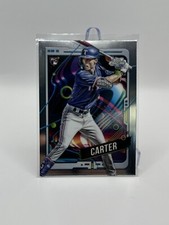 Evan Carter 2024 Topps Cosmic Chrome Baseball #32 Rangers Base Rookie Card RC