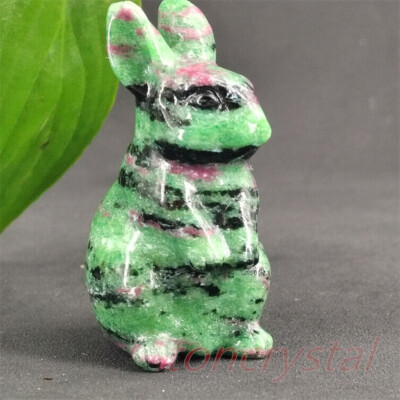 2'' Natural Zoisite Rabbit Skull Carved Quartz Skull Crystal  Reiki Healing 1pc