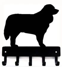 Bernese Mountain Dog Key Rack Hanger with 5 Hooks - Made in USA