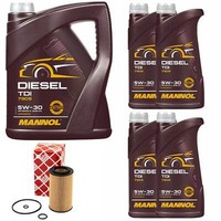 MotoröL Set Mannol Diesel TDI 5W-30 API 9 Liter + ÖLfilter FüR Mercedes Viano