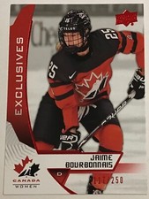 2019 JAIME BOURBONNAIS UD TEAM CANADA #55 RED EXCLUSIVES #117/250