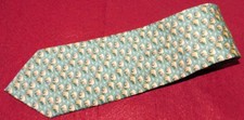 VINEYARD VINES MADE IN USA GREEN/YELLOW/WHITE POLAR BEAR MOTIF TIE - NECK TIES.