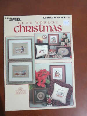 Leisure Arts Cross Stitch Pattern Book Olde Worlde Christmas Leaflet 430
