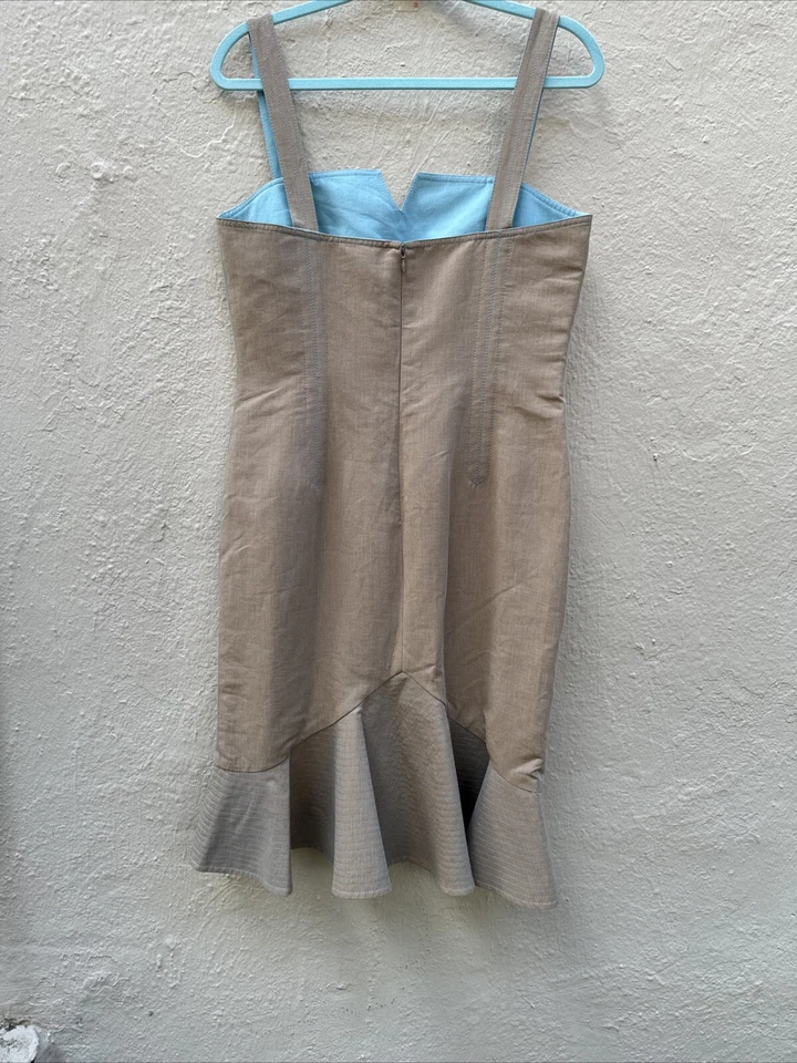 Vestido de algodón para mujer forro de seda talla 12 cambio Charles ChangLima costero ropa de carrera Foto 4 de 4