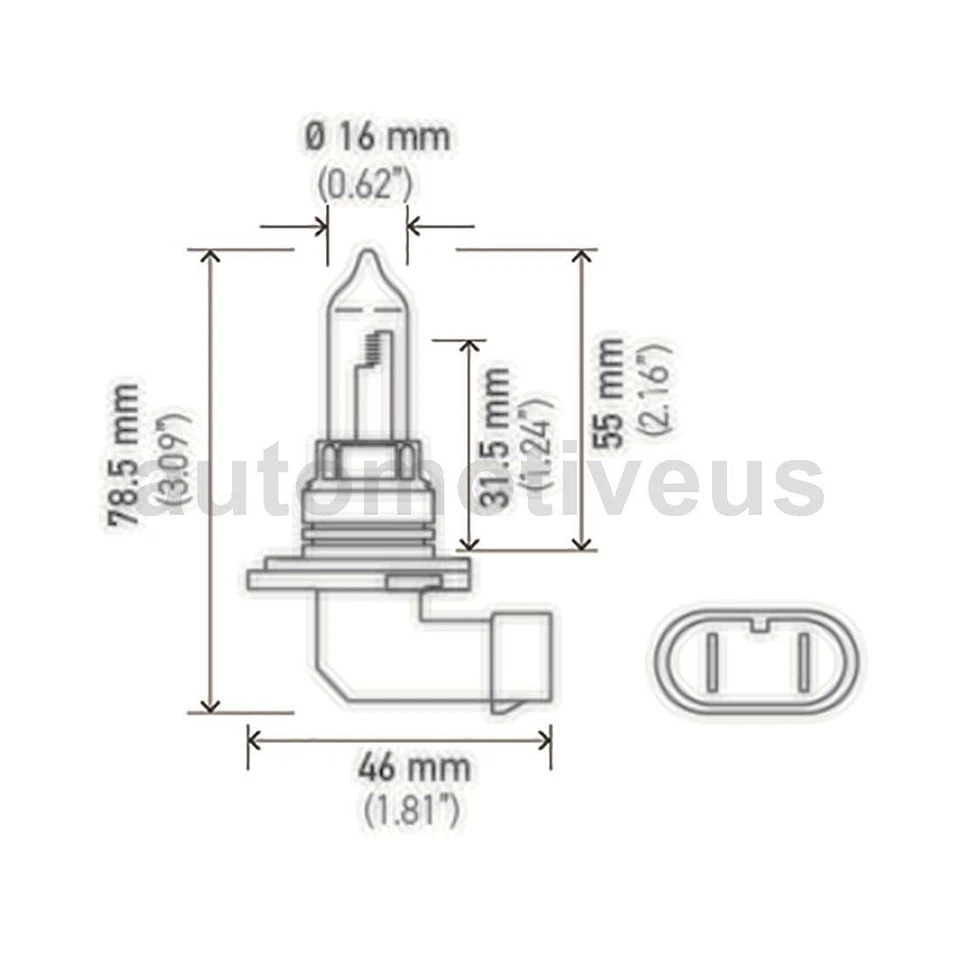 Bombilla de faro de haz alto 2 X Hella para Acura 1989-2015 Foto 2 de 4