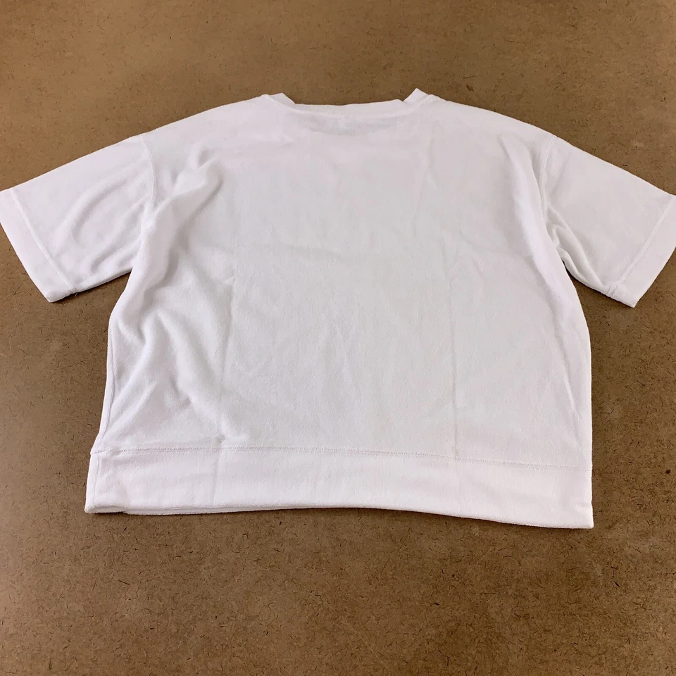 Juego corto de 2 piezas de toalla de felpa blanca mediana Ali Top Tyler Gentle Fawn para mujer nuevo con etiquetas Foto 3 de 4