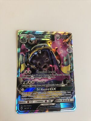 alolan muk gx pokemon card Alolan Muk GX 84/147 Ultra Rare Burning Shadows GX Pokemon Card