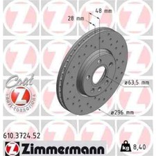 2x ZIMMERMANN Sport Z Bremsscheibe 610.3724.52