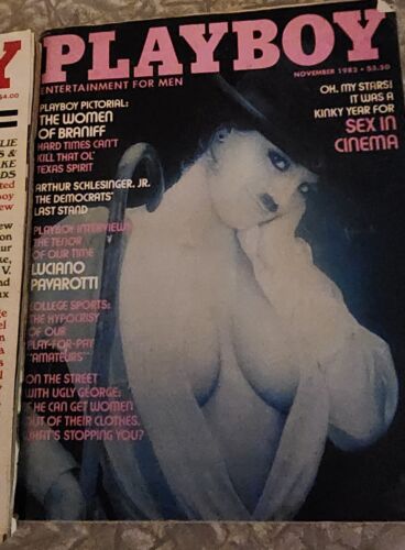 Magazine vintage PLAYBOY, novembre 1982, Luciano Pavarotti, Arthur Schlesinger Jr - Photo 1/2