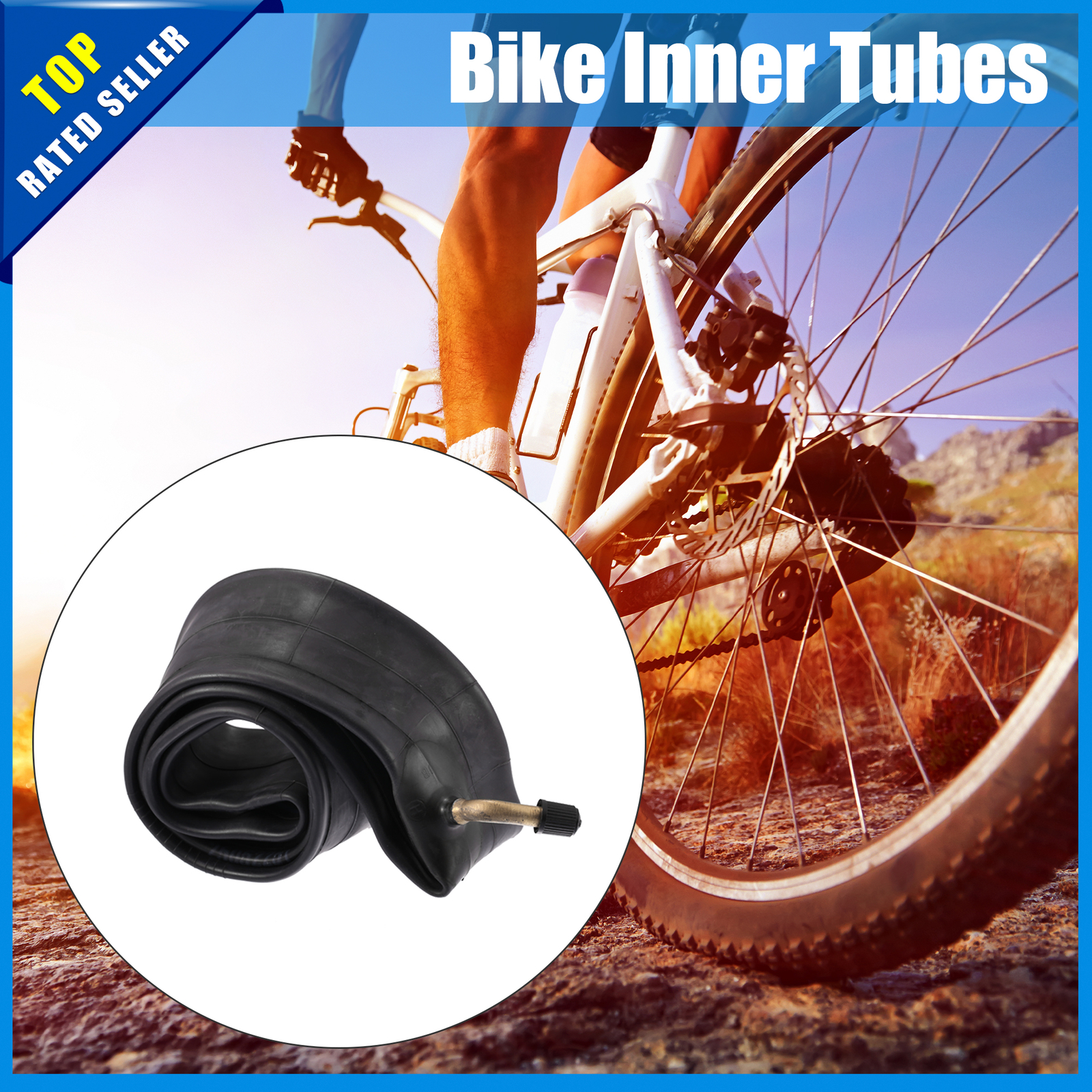 Pack of 3 14" Bike Inner Tube 14x2.125 Rubber 45mm Long Bent Valve MTB