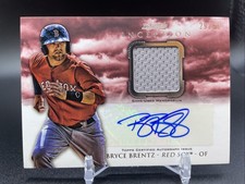 2013 Bowman Inception Bryce Brentz RELIC AUTO/50  Red Sox Game-Used Jersey🔥⚾️