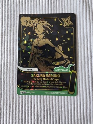 Naruto Mythos TCG Sakura Haruno Secret Rare 1st Edition Holo Karte