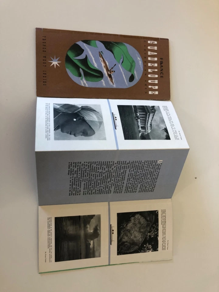 Folleto de viaje de colección Guadalupe Francesa mapa a color folleto MCM Foto 3 de 4