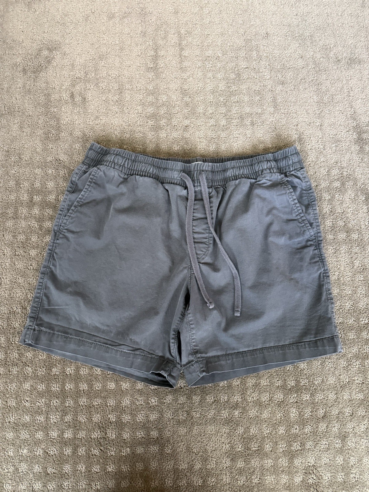 Sonoma Women’s Gray L Cotton Canvas Chino Shorts Elastic Waist Drawstring Pocket