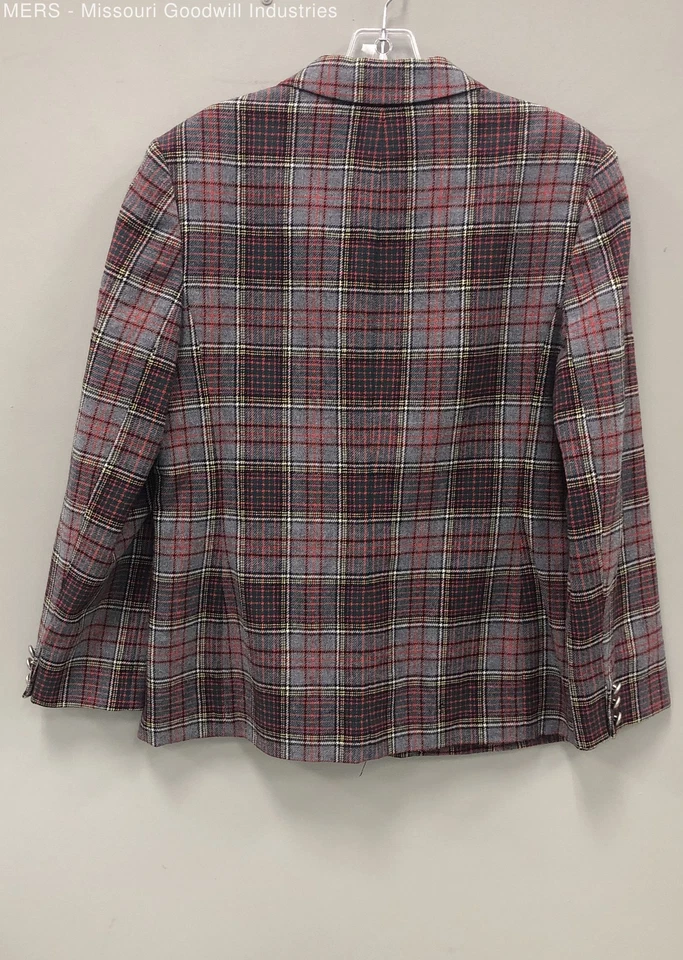 Vintage Pendleton Men's Gray Plaid Wool Blazer - No Size - Image 2 of 4