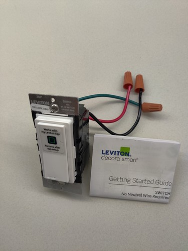 Leviton Decora Smart DN15S-1BW No-Neutral 15A Switch, Used