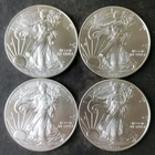 Lot of Four 2015 $1 American Silver Eagle Dollars
