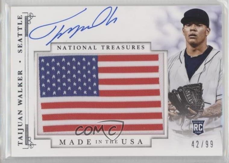 2014 Panini National Treasures Made in … 42/99 Taijuan Walker Rookie Auto RC 2x6