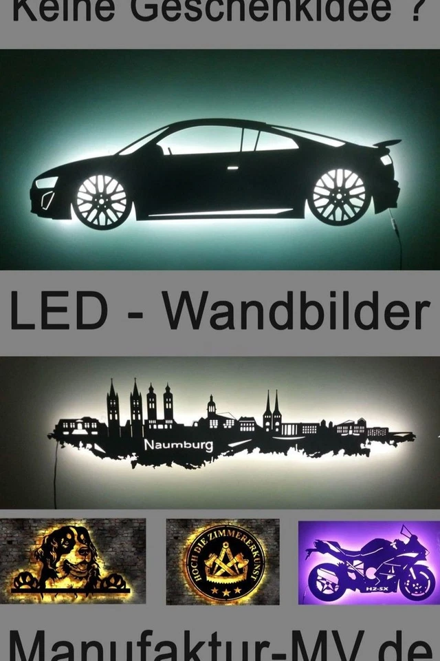 Keine Geschenkidee ? Unsere LED Wandbilder ,individuell &  zu JEDEM Anlass