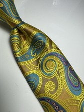 NWT IMANI UOMO MULTI COLOR PAISLEY STYLE PRINT SILK TOUCH NECK TIE  HANKY