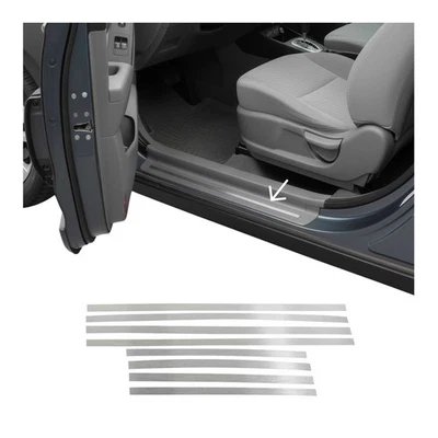 Couverture de Seuil de porte pour Mercedes Classe C W202 1993-2000 inox Brossé - Photo 1/4