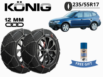 Schneeketten Konig 12MM Für BMW X3 (E83) 2003-2011 235/55R17 Gr 240 XG12PRO