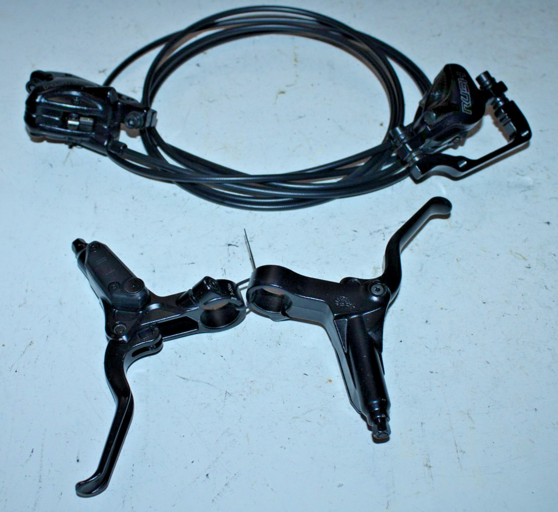 Promax Hydraulic Disc Brake Set Rush Calipers Black Front Re