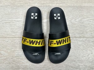 Off-White Industrial Belt Slides Black Yellow Virgil Abloh Men\'s Size 8 EU 41 Off-White | Shoes | New Mens Offwhite Industrial Belt Slider  main image 4