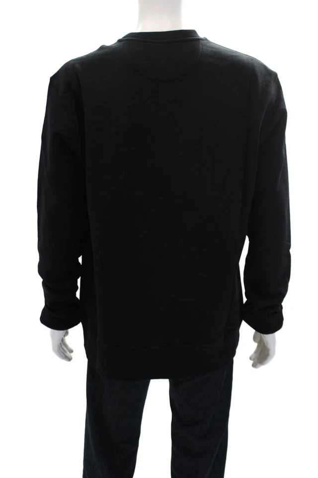 Valentino Para Hombres Manga Larga Gráfico Pullover Cuello Redondo Sudadera Negra Talla XL Foto 3 de 4