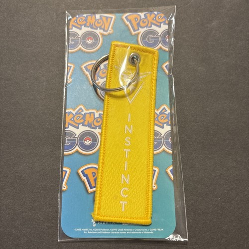 2025 Pokemon Go Fest LA Team Instinct Keychain Travel Luggage Bag Tag AUTHENTIC - Picture 1 of 2